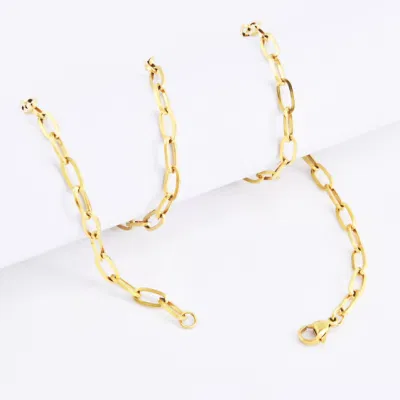 Modische Hip-Hop-Schmuck-Quadratdraht-Kabelkette für vergoldete Layering-Halsketten-Armband-Schmuckherstellung