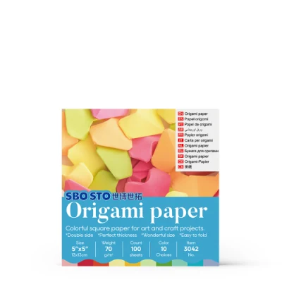 70 g/m², 5 Zoll x 5 Zoll, Kunst-Origami-Papier, farbiges Bastelpapier, hochwertiges Bastelprojektpapier, 13 x 13 cm, Sbosto2042